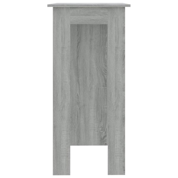 Berkfield Bar Table with Shelf Grey Sonoma 102x50x103.5 cm Engineered Wood