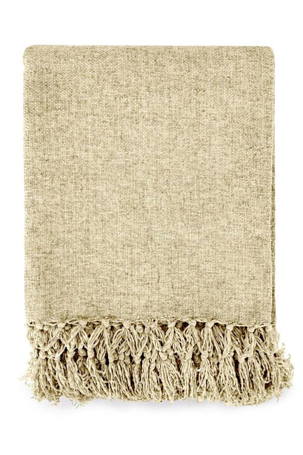 Darcy Tassel Natural Throw 50x60"
