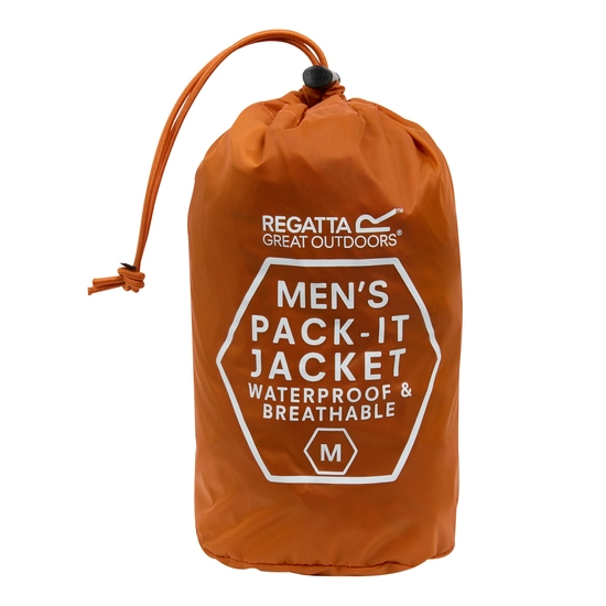 Regatta Mens Pack It III Waterproof Jacket - Fox