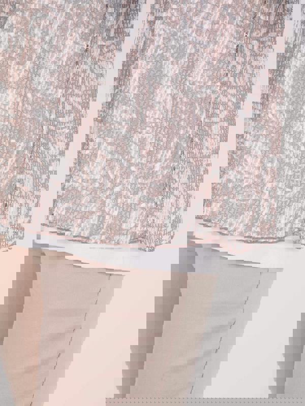 TIGI Embellished 2 Layer Mesh Top