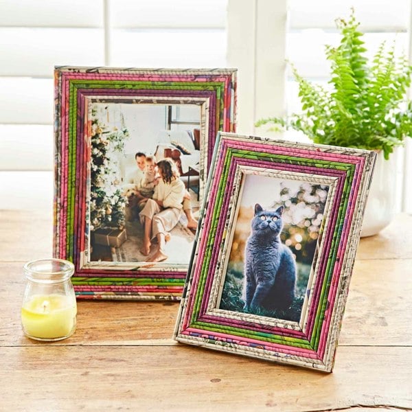 Paper High Recycled Newspaper Photo Frame