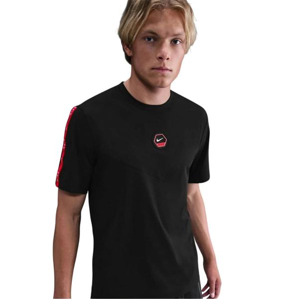 Nike Mens City Side Crew Neck T-Shirt - Black/Red - 