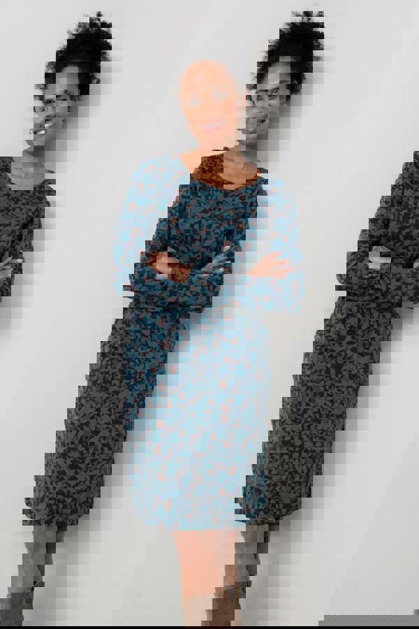 Lily & Me Halmore Long Sleeve Jersey Dress Navy