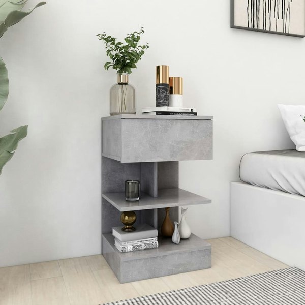 Berkfield Bedside Cabinets 2 pcs Concrete Grey 40x35x65 cm