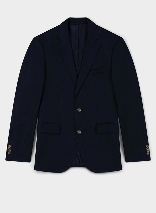 Linen Blazer - Navy