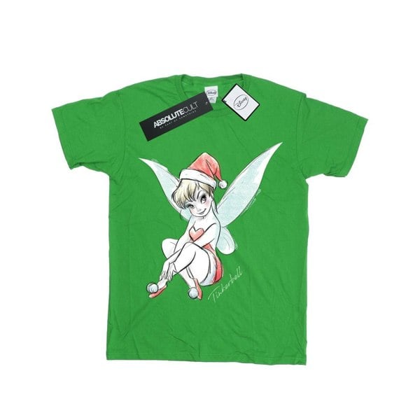 Disney Girls Tinkerbell Christmas Fairy Cotton T-Shirt - Irish Green