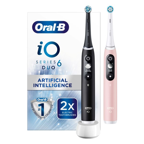 Oral-B iO 6 Electric Toothbrushes - Black & Rose