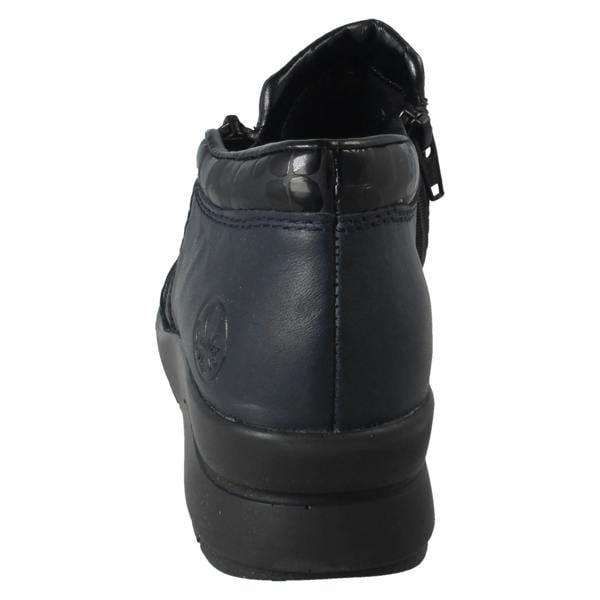 Rieker Ladies Rieker Ankle Boots With Double Zip L4883