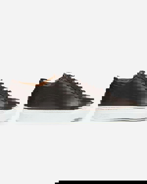 Oliver Sweeney Sirolo Mens Calf Leather Lightweight Trainers - Dark Brown