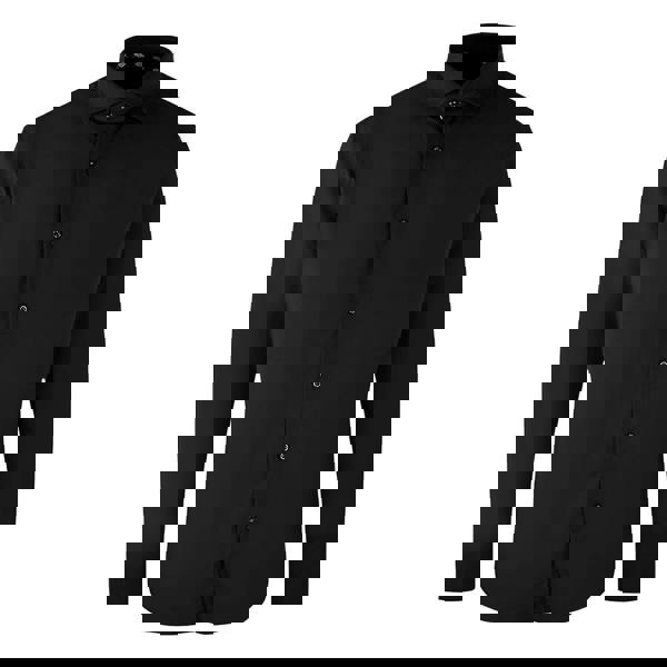 Aquascutum Mens Plain Long-Sleeved Shirt - Black - 