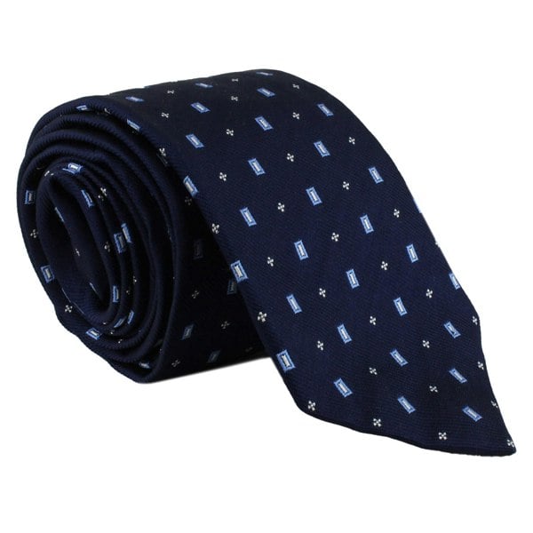 Dunhill luxurious mulberry silk tie in a woven neats pattern