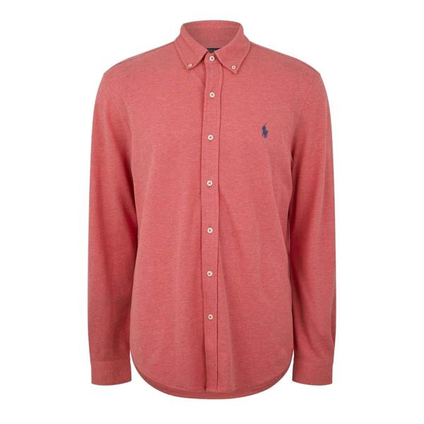 Ralph Lauren Mens Premium Cotton Button-Down Shirt - Heather Rose - 