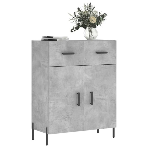 Berkfield Sideboard Concrete Grey 69.5x34x90 cm Engineered Wood