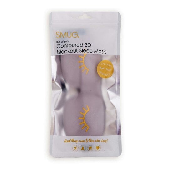 Contoured 3D Blackout Sleep Mask – Wink Grey