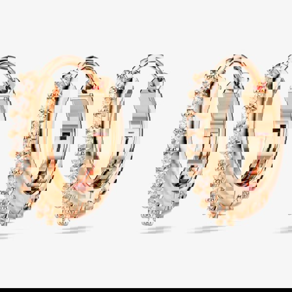 Swarovski Matrix Rose Gold Tone Plated Mini Hoop Earrings 5690669