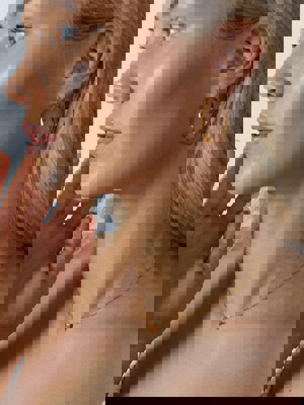 SVNX Gold Plated Twist Hoops - Pouch Included