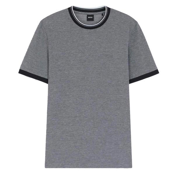 Boss Mens Piqué T-Shirt - Dark Blue - 