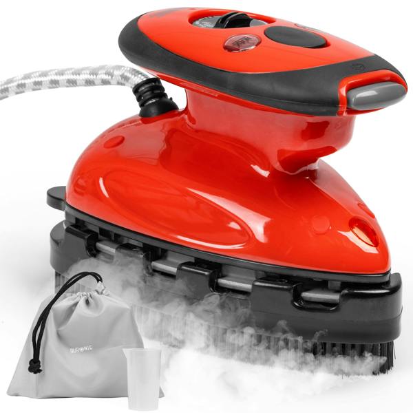 Duronic SI2 RD Mini Travel Steam Iron 375W Red 50ml Variable Temperature for Holidays Quilting & Crafts