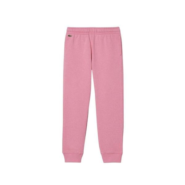 Lacoste Girls Organic Cotton Embroidered Logo Joggers - Pink - 