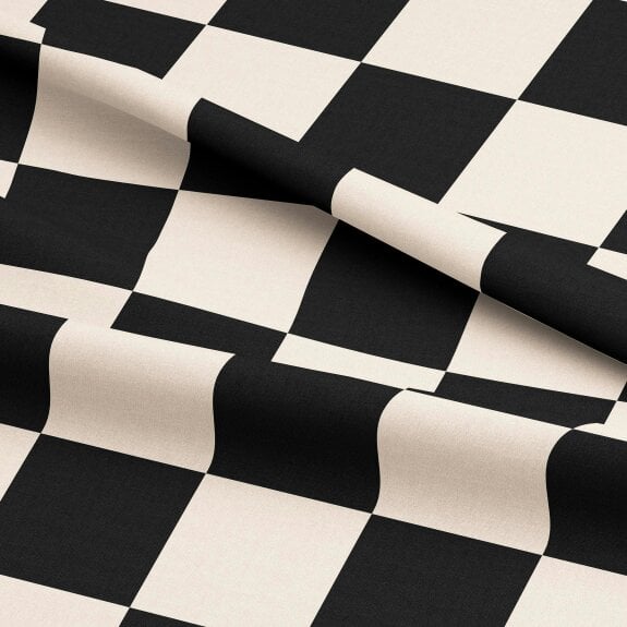 Love Frankie Liquorice Reversible Checkmate & Helter Skelter Cushion