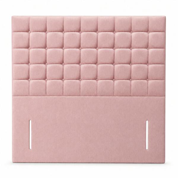 Great British Beds Small Cube Headboard - Pink Plush