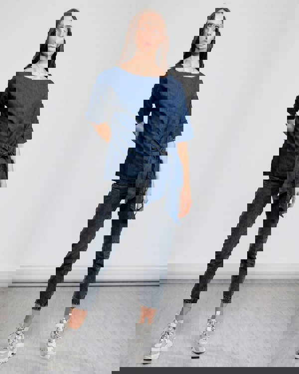 Great Plains Darla Denim Front Tie Womens Top