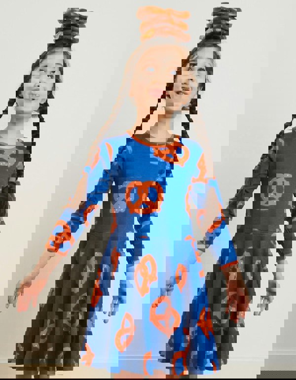 Organic Pretzel Print Skater Dress - Toby Tiger UK Retail