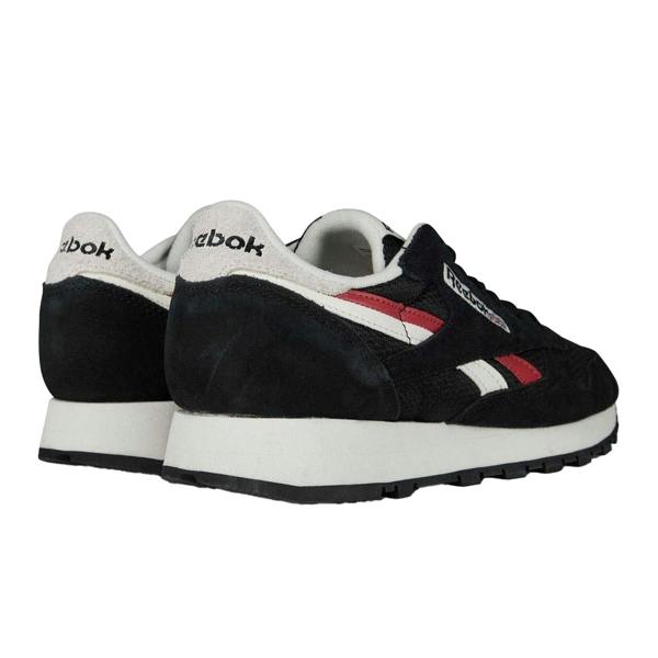 Reebok Mens Classic Leather Trainers - Black/Chalk - 