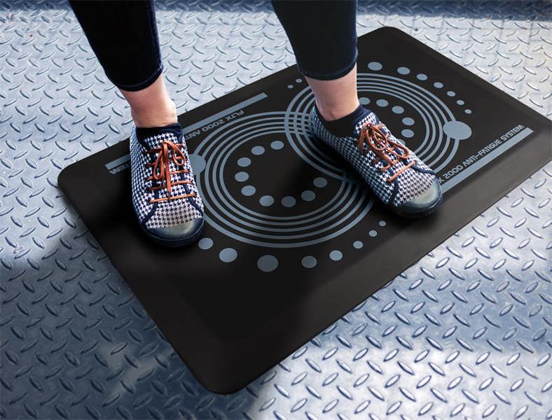 Floortex AFS-TEX® 2000 Black Active Anti-Fatigue Mat - 50 x 80cm