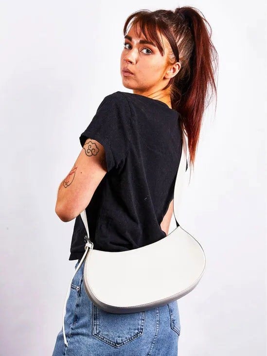 SVNX Saddle Bag in Off White