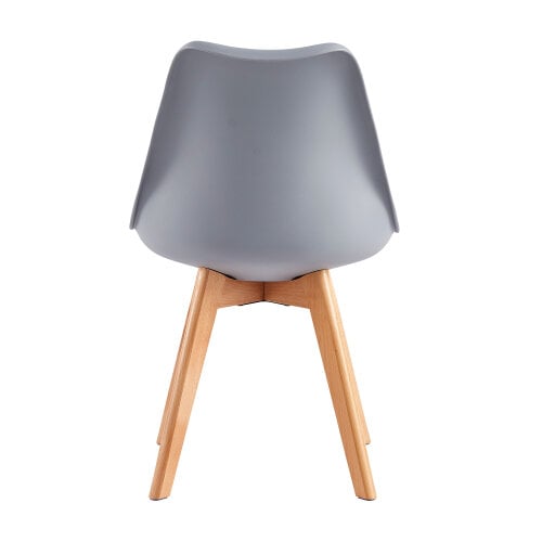 Set of 4 Dining Chairs with Solid Wooden Legs and Seat Cushion Pads Eva