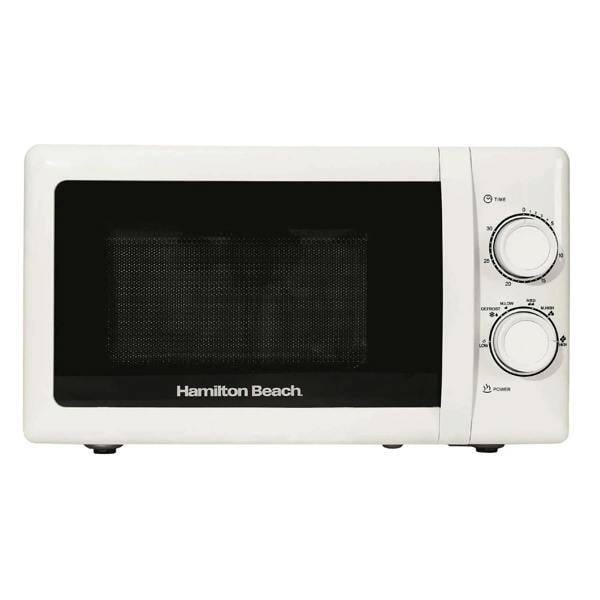 Hamilton Beach 20L Manual Microwave With Stainless Steel Cavity - White - Hamilton Beach UK
