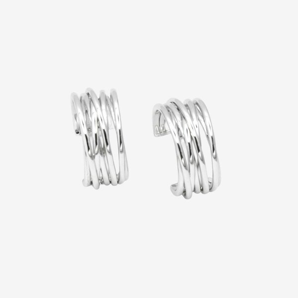 Uchi & Soto Nami Silver Twist Earrings
