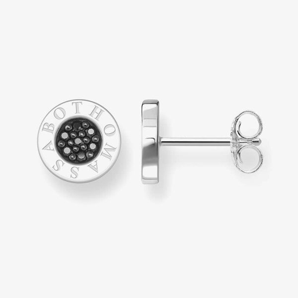 THOMAS SABO Silver Round Black Cubic Zirconia Studs H1547 051 11