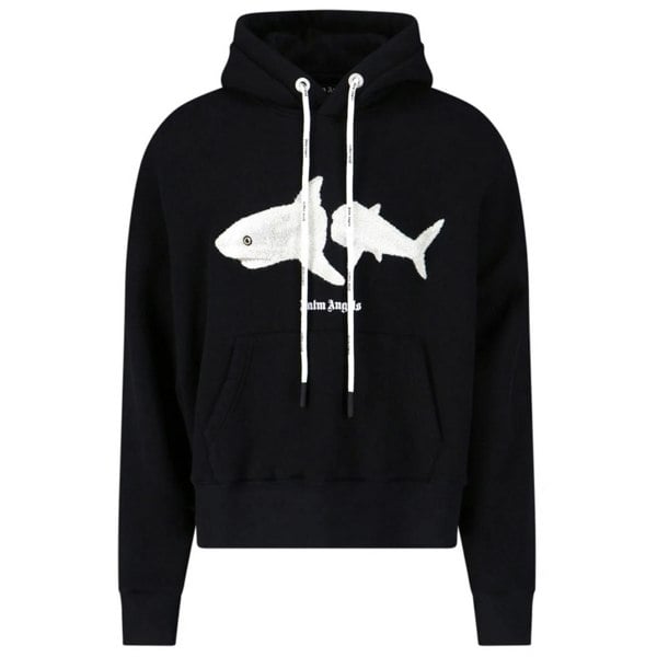 Palm Angels Kill the Shark Logo Hoodie - Black