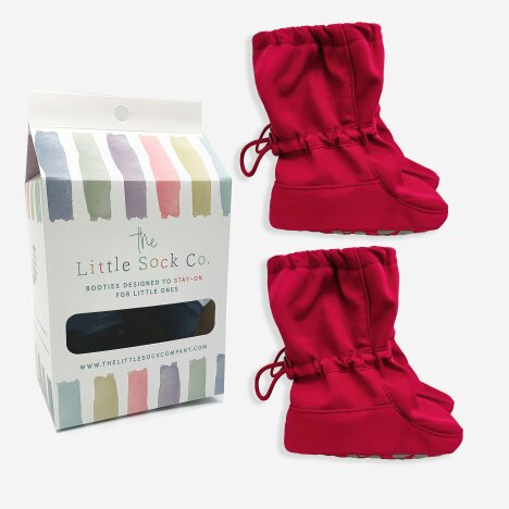 Little Sock Co. 2 Pack of All Weather Stay-on Booties - Showerproof & Windproof - Ember + Ember
