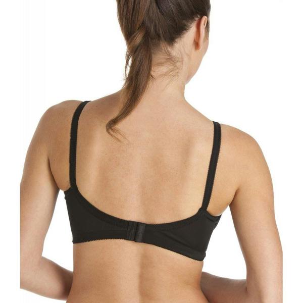 Womens Cotton Lined Soft Cup Non Wired Black Bra 