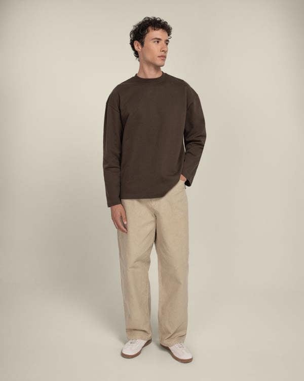 Larsson & Co Praesto - Oversized Stepped Hem Sweatshirt