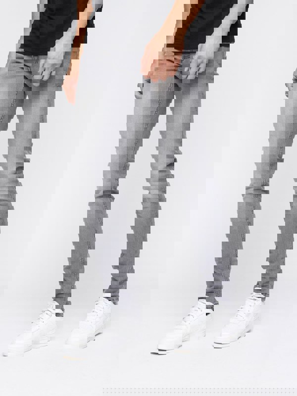 Crosshatch Buraca Slim Fit Denim Jeans Grey Wash