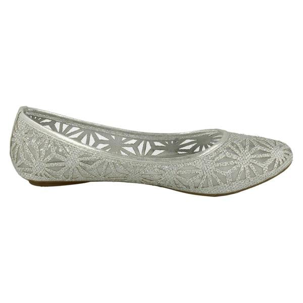Spot On Ladies Spot On Cut Out Design Ballet Pump