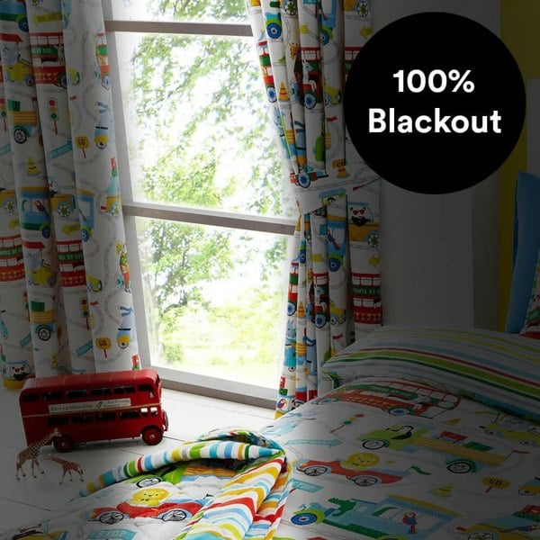 Zoo Escape Thermal Blackout Curtains Curtains - Happy Linen Company