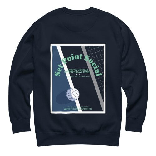 Anchor & Crew Set Point Social Volleyball Club League Organic Cotton Sweatshirt