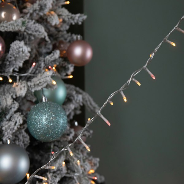 Samuel Alexander 18.7m 750 LED TreeBrights Christmas String Lights with Timer in Vintage Gold and Red on Clear Cable
