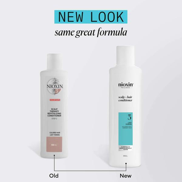 Nioxin Pro Clinical System 3 Conditioner for Coloured Hair with Light Thinning 300ml - Additional 8