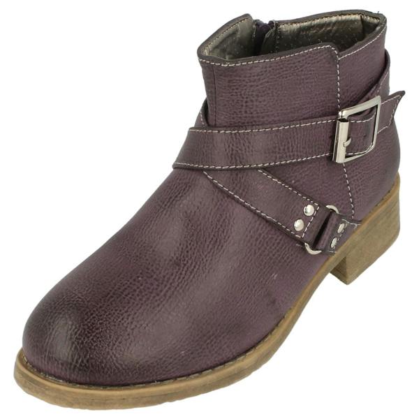Spot On Girls Spot On Buckle Strap Ankle Boots