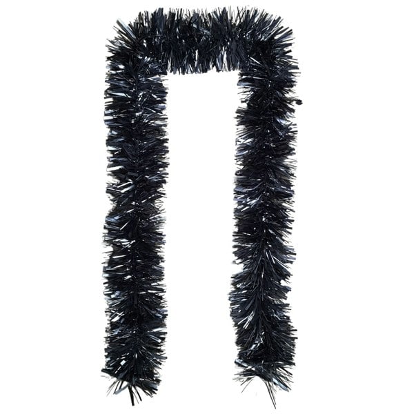 Samuel Alexander 2m x 15cm Chunky & Fine Mix Christmas Tinsel Garland in Matt Graphite