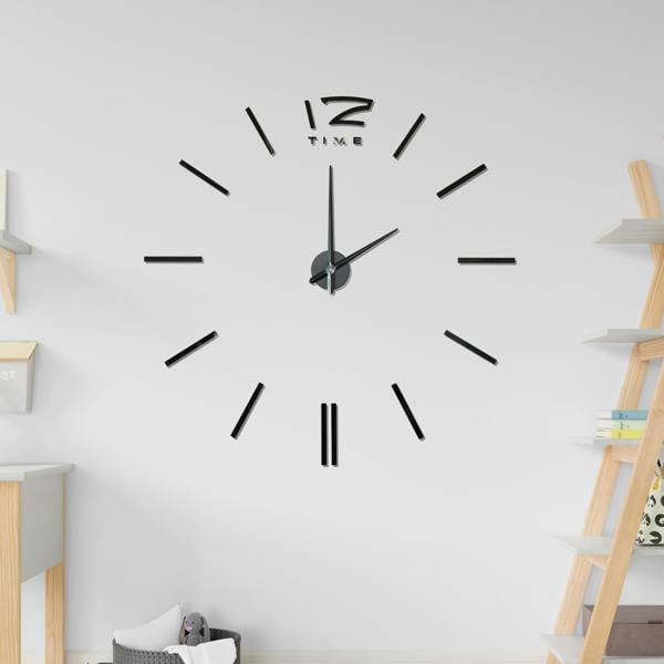 WALPLUS WC2046 - Black 3D Giant Wall Clock