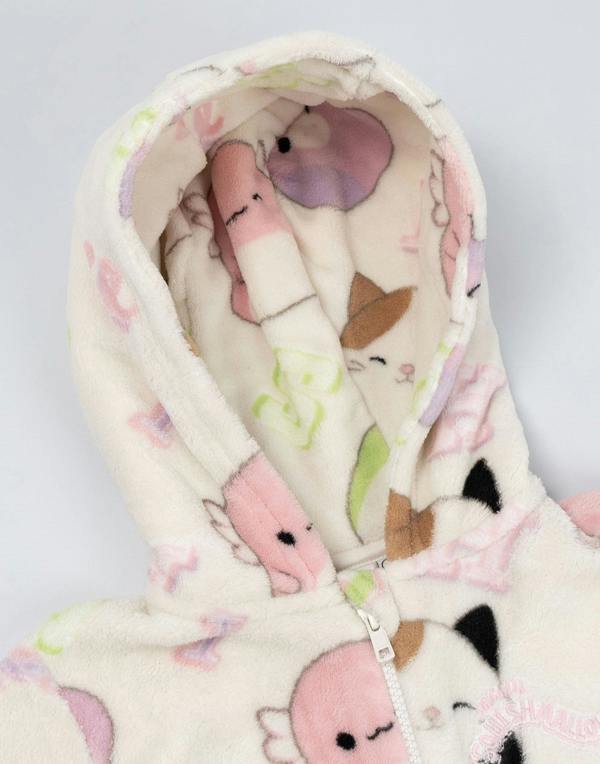 Vanilla Underground Squishmallows Girls White Character Faces Onesie