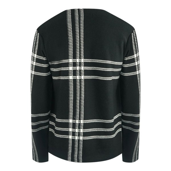 Fred Perry White Tartan Jumper - Black