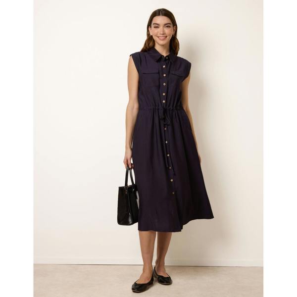 Blue Vanilla Utility Tie Waist Dress